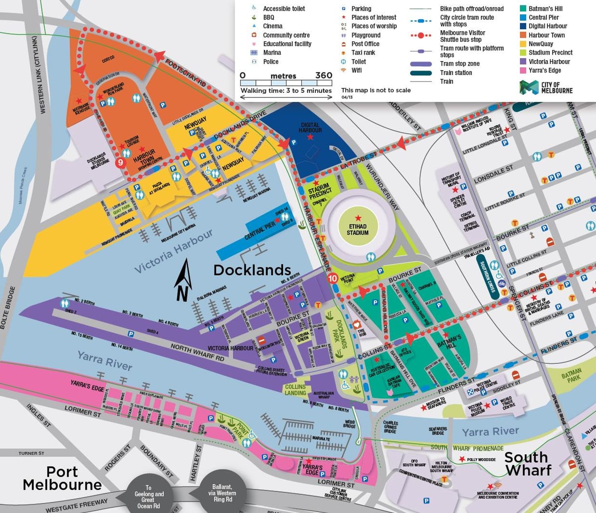 docklands ਨਕਸ਼ਾ ਮੇਲ੍ਬਰ੍ਨ