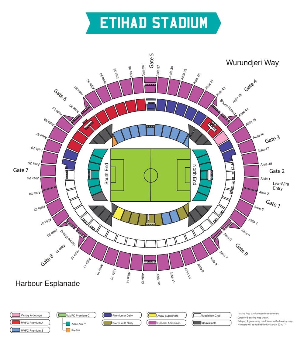ਨਕਸ਼ਾ ਦੇ Etihad ਸਟੇਡੀਅਮ ਨੂੰ ਮੈਲਬਰਨ