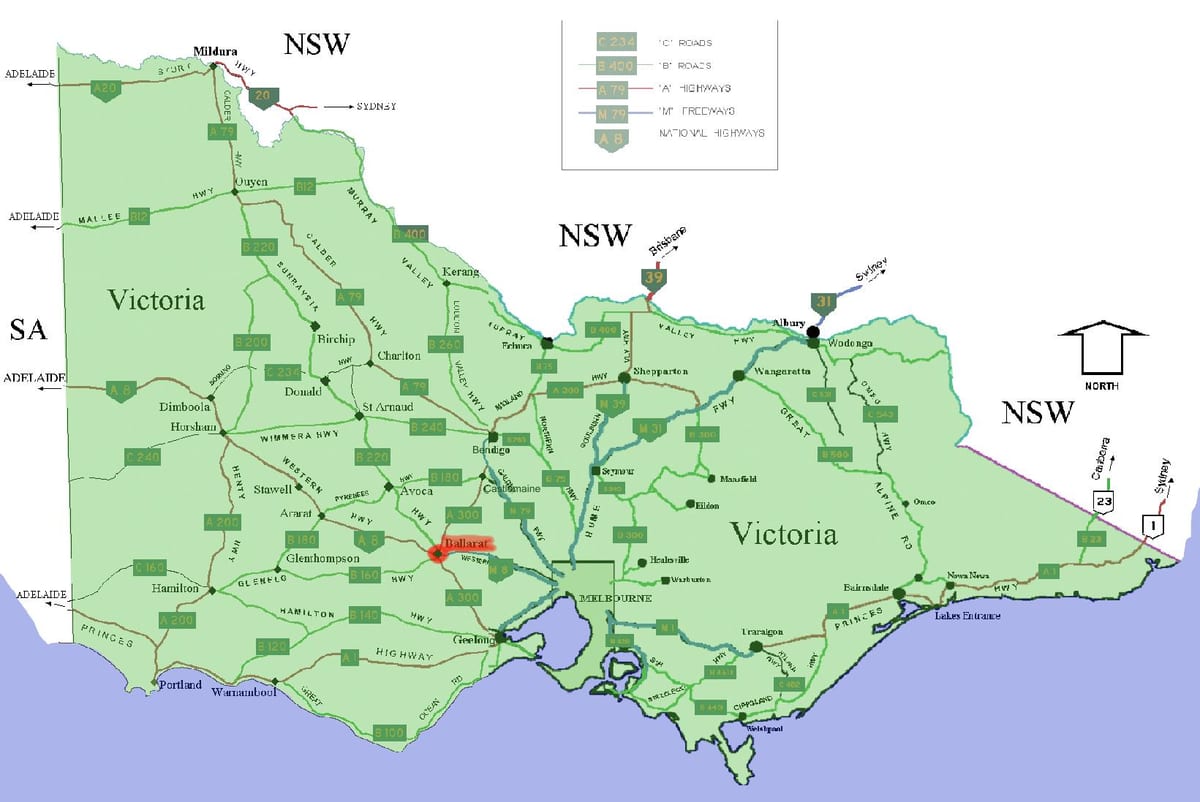 postcodes ਵਿਕਟੋਰੀਆ ਨਕਸ਼ਾ