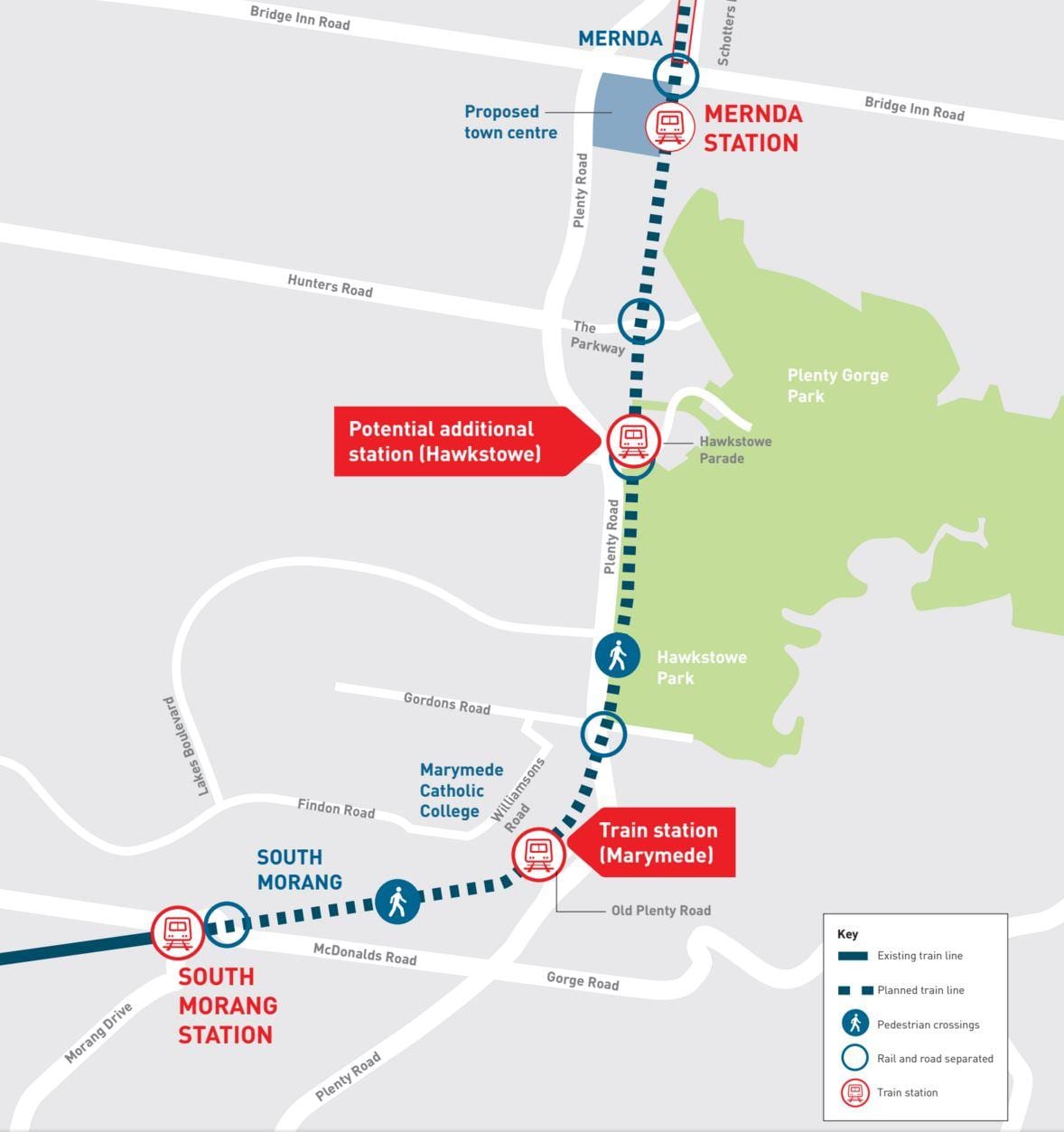 ਨਕਸ਼ਾ ਦੇ skyrail ਮੇਲ੍ਬਰ੍ਨ ਨਕਸ਼ਾ